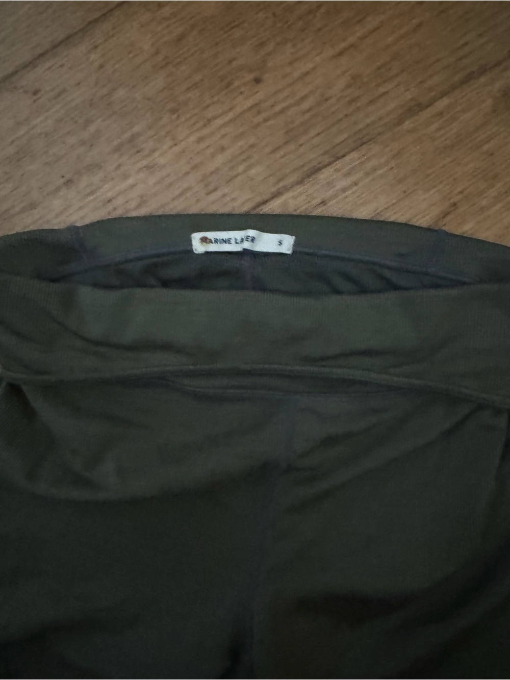 Marine Layer Wonen's Olive Biker Shorts